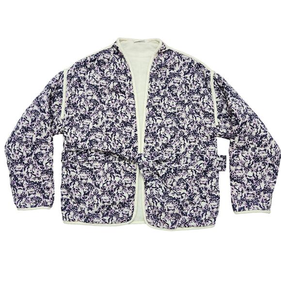 Saint Tropez Viniasz Quilted Kimono Jacket Size Medium - Picture 1 of 6